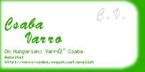 csaba varro business card